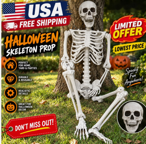 4ft halloween skeleton - 5.4ft,